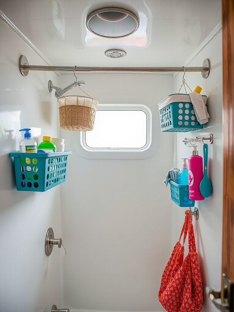 Shower Rod Shelving for Instant Vertical Zen
