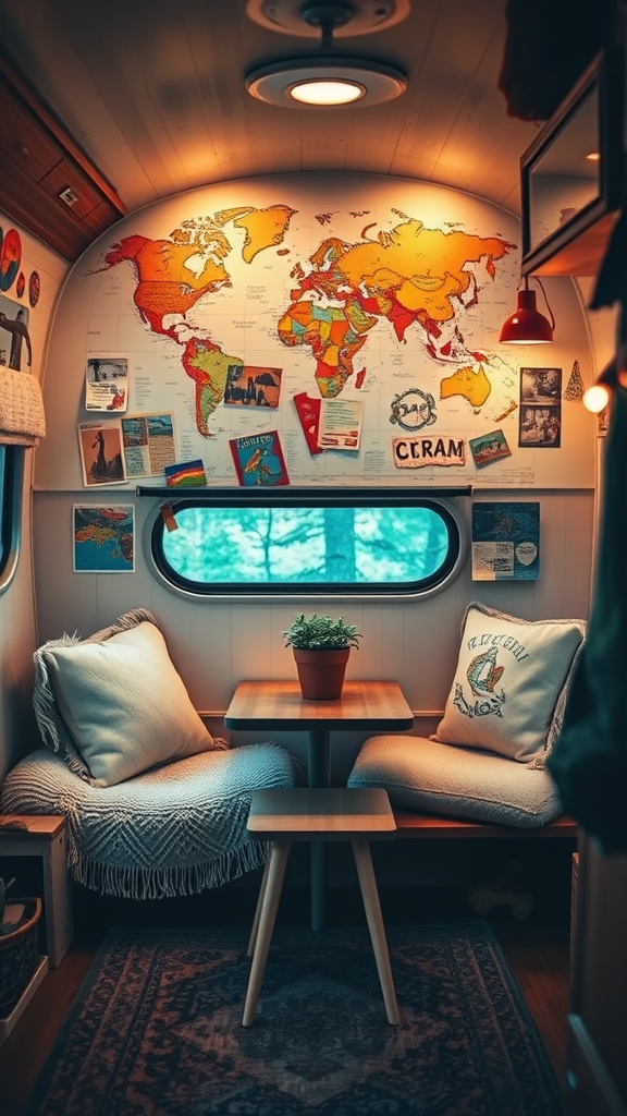 Wanderlust Walls: Maps, Pins & Postcards from the Road