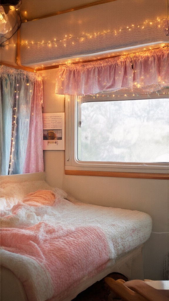 Window Whimsy: Café Curtains and Twinkle Trim