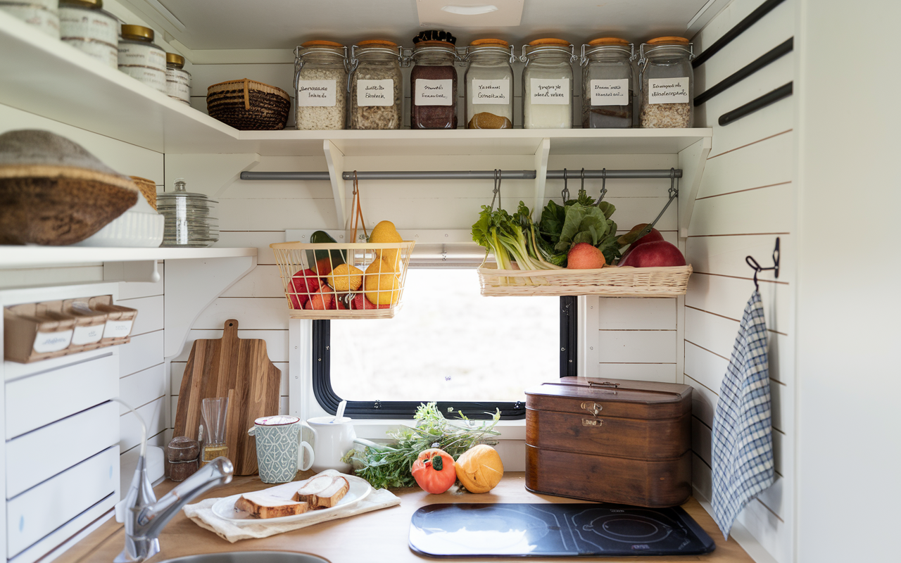 The Tiny Farmhouse Pantry Setup