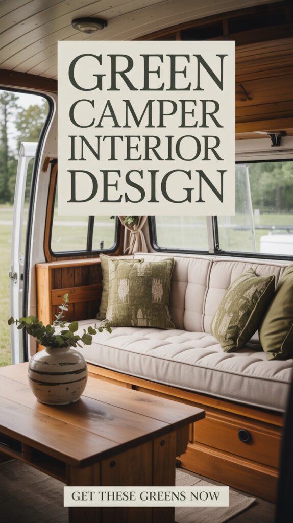 Green is the New Neutral: Embracing Earthy Camper Interior Design Green Accents