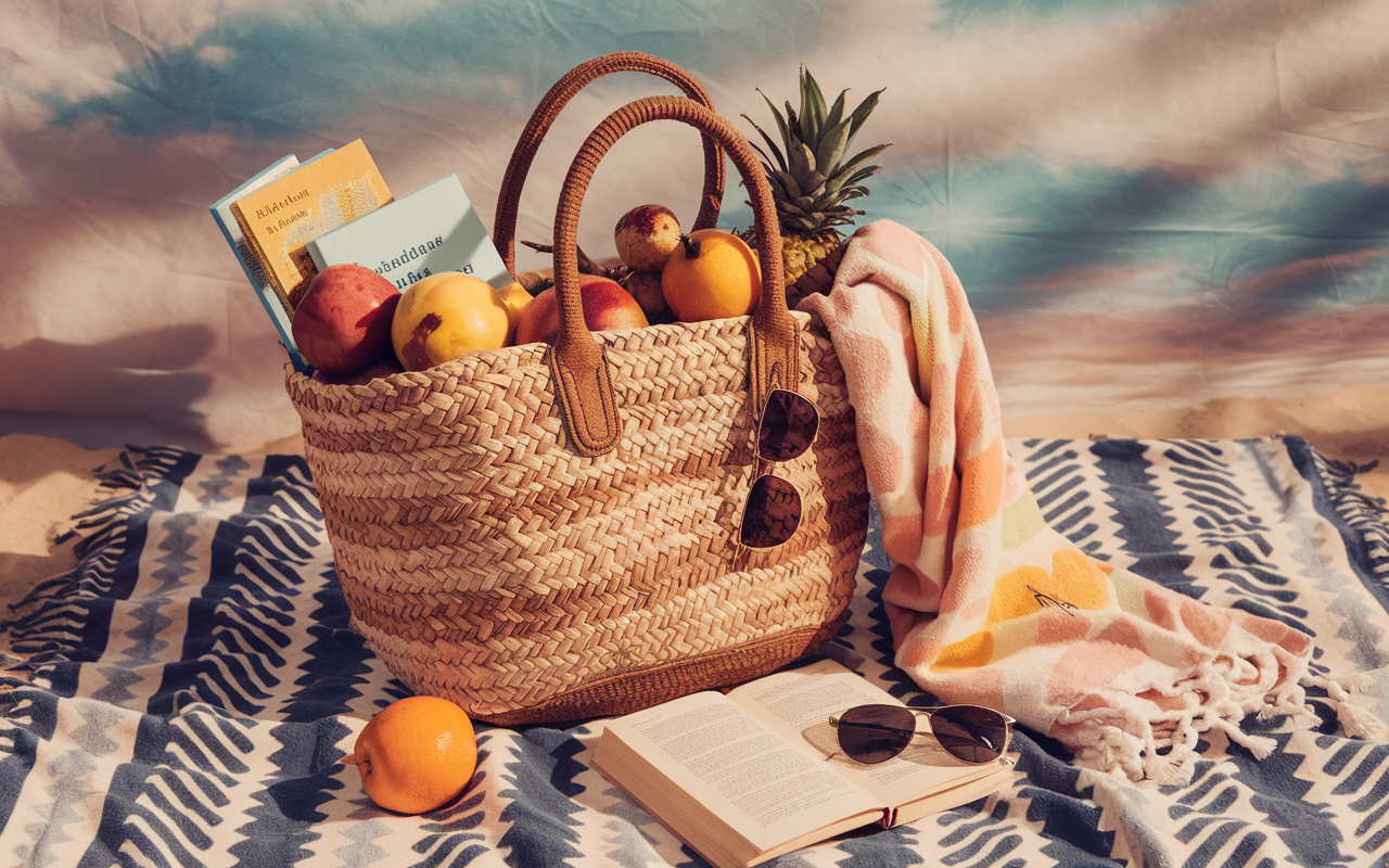 Woven Beach Tote That Holds Secrets and Snacks