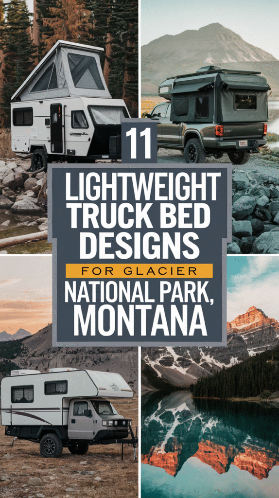 11 Lightweight Truck Bed Camper Designs for Glacier National Park, Montana