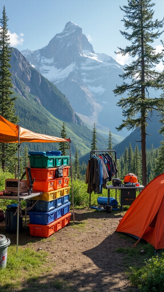 Group Camping Storage Solutions at Glacier