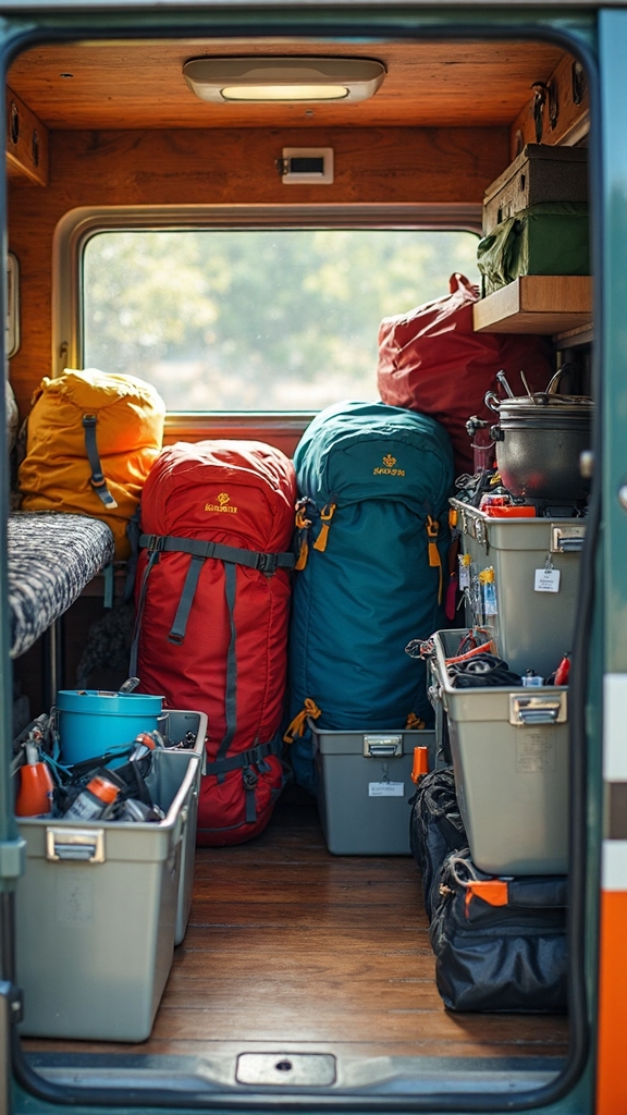 Organizing Camping Gear by Priority