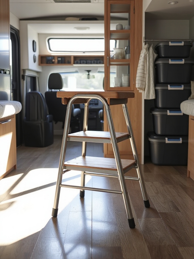 Space-Efficient Folding Step Stools