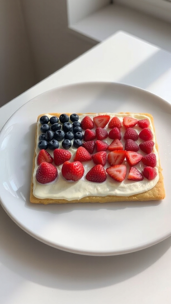 american flag fruit pizza