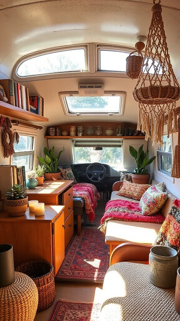 bohemian open shelving displays