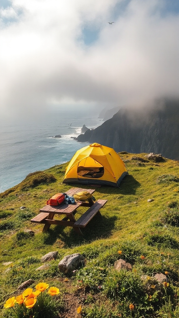 breathtaking ocean view camping