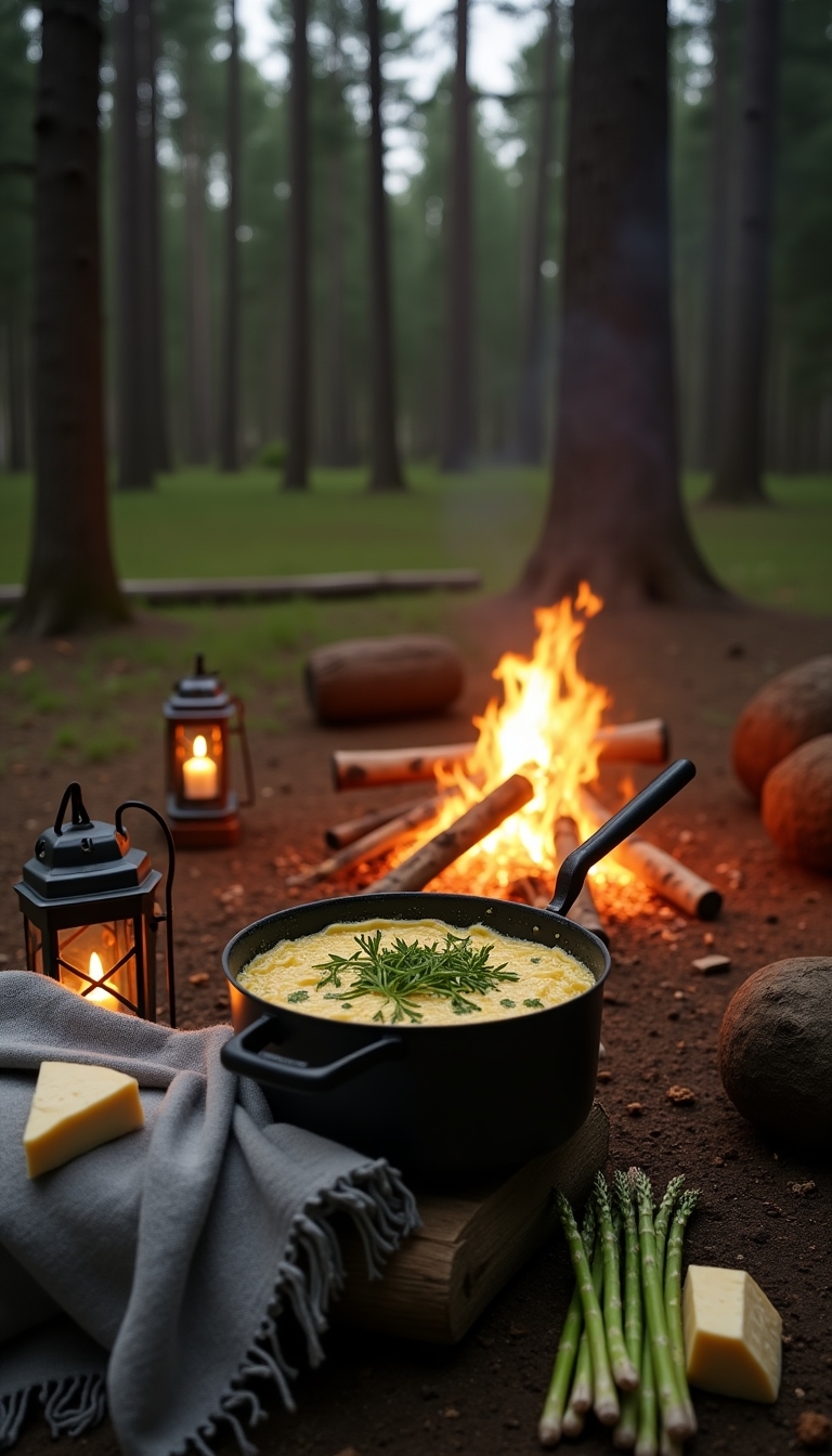 cheesy asparagus orzo dish