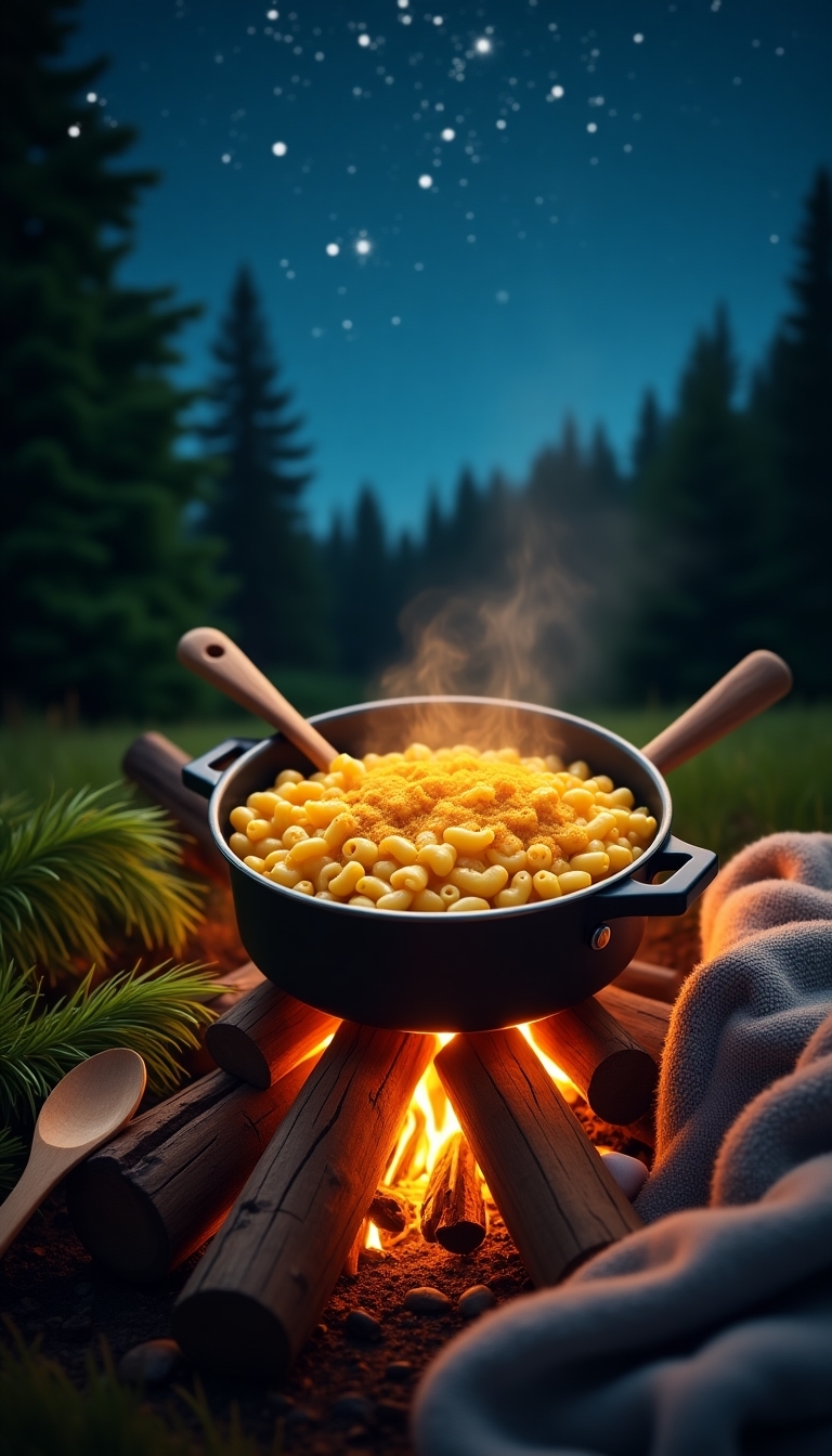 cheesy pasta for camping