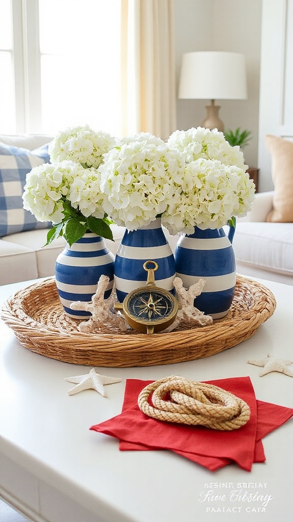 coastal patriotic coffee table