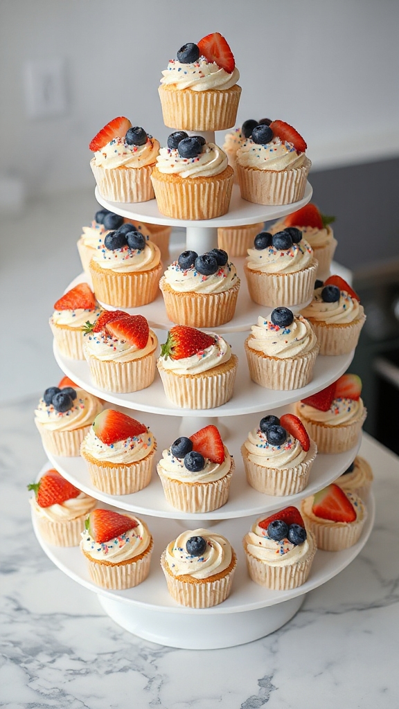 colorful cupcake baking technique