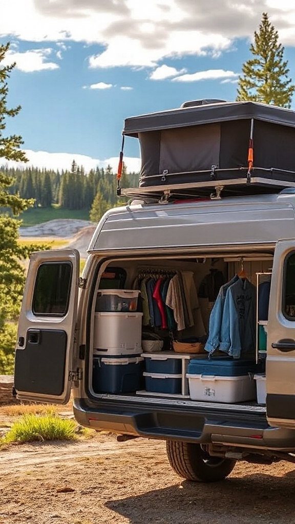 efficient camper storage organization