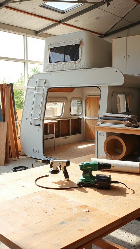efficient pop up camper renovation