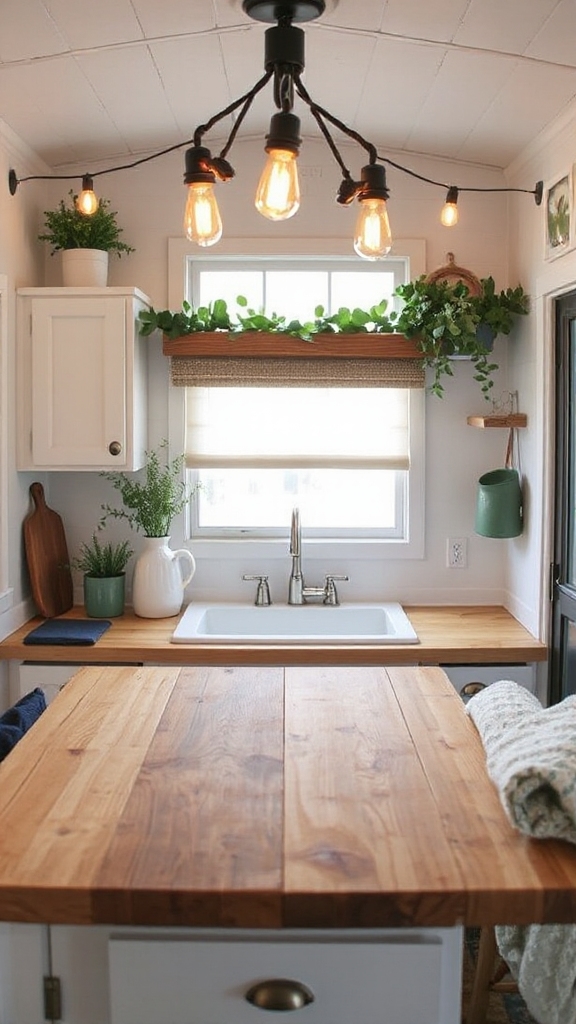 handcrafted butcher block countertop