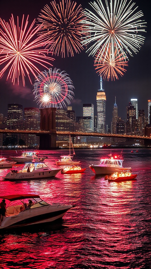 hudson river fireworks display