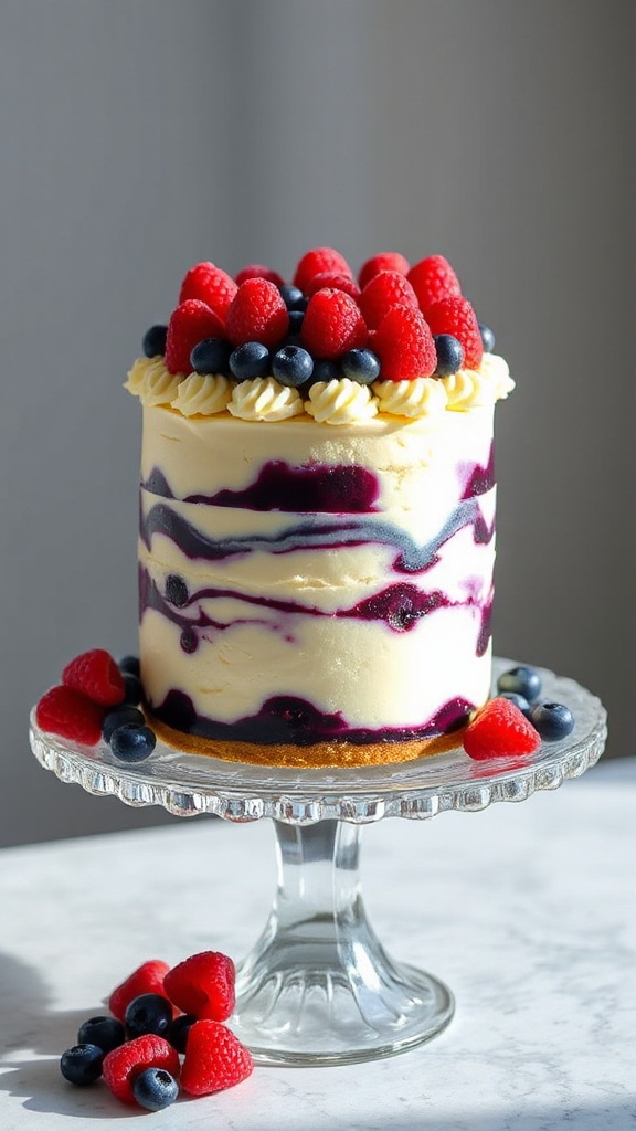 layered berry cheesecake delight