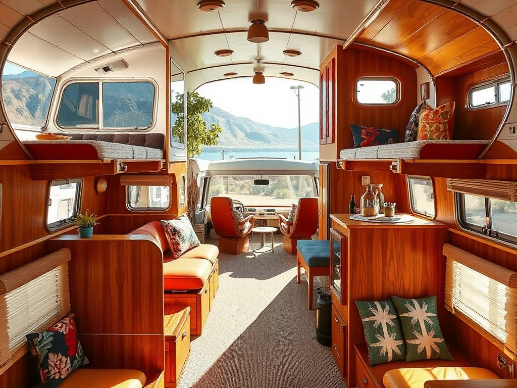 mid century modern camper design