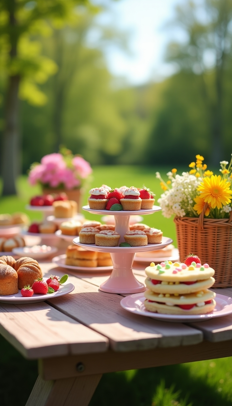 outdoor picnic cake holders