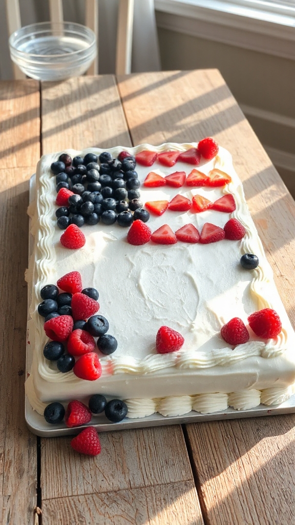 patriotic berry sheet cake