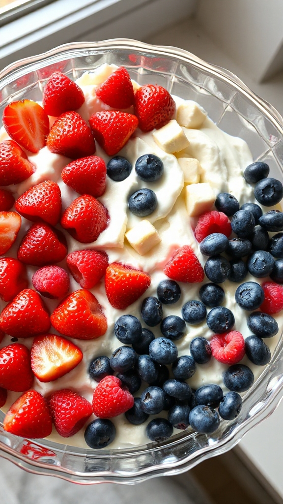 patriotic cheesecake fruit salad