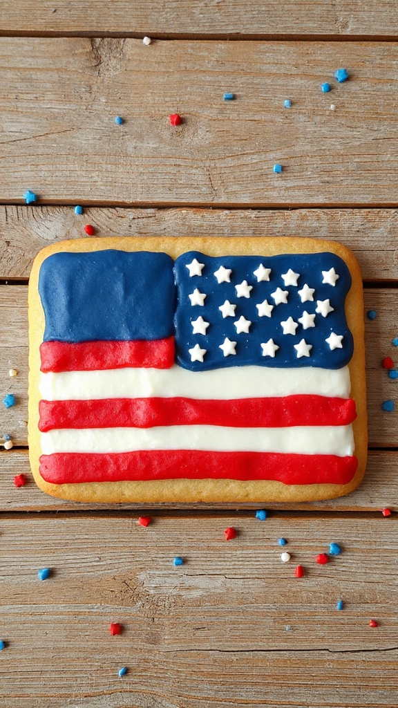 patriotic cookie cake creation