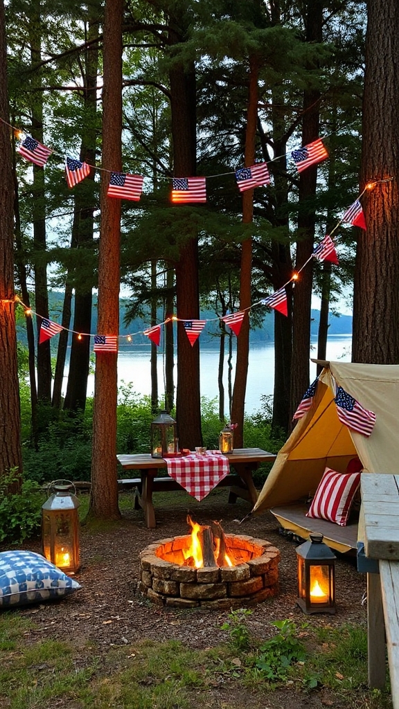 patriotic dining area decor