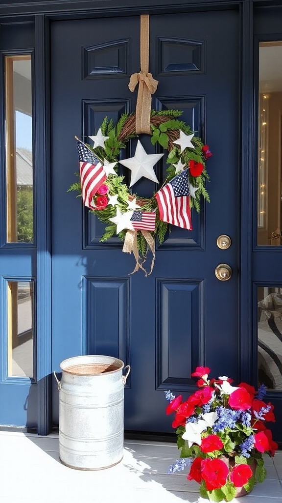 patriotic front door decor