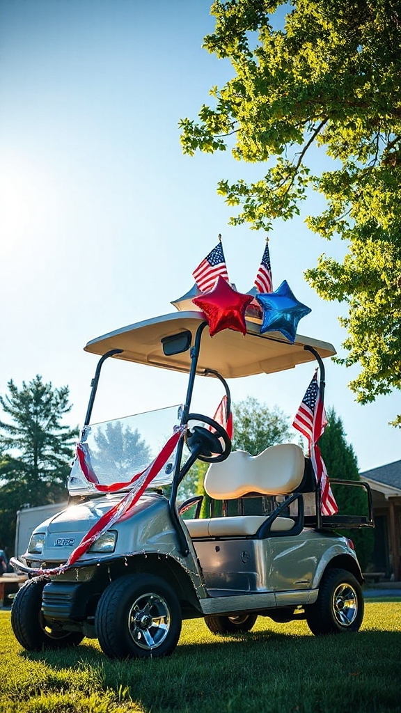 patriotic golf cart decorations