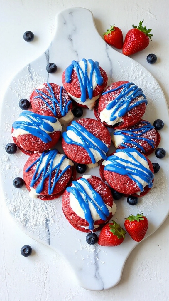 patriotic ice cream sandwiches