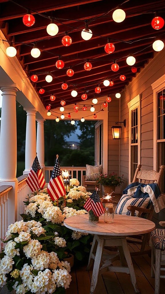 patriotic outdoor string lights