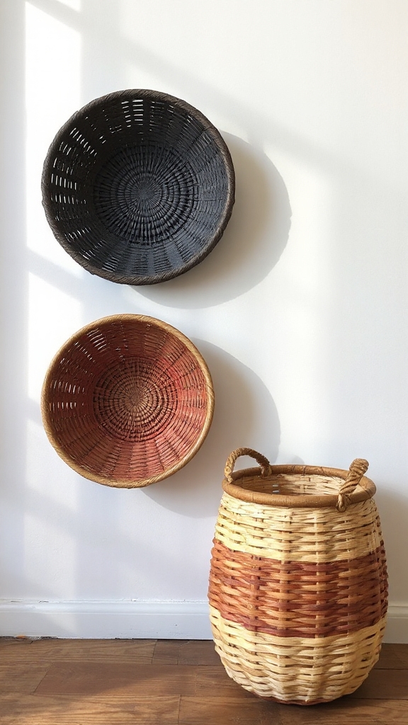 patriotic woven basket display