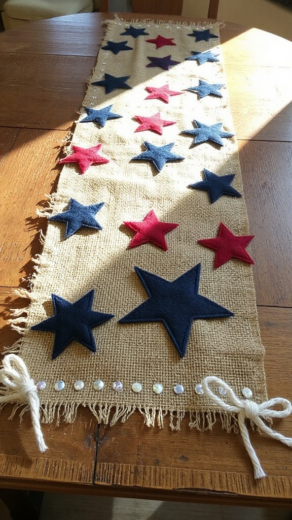 rustic burlap patriotic decor