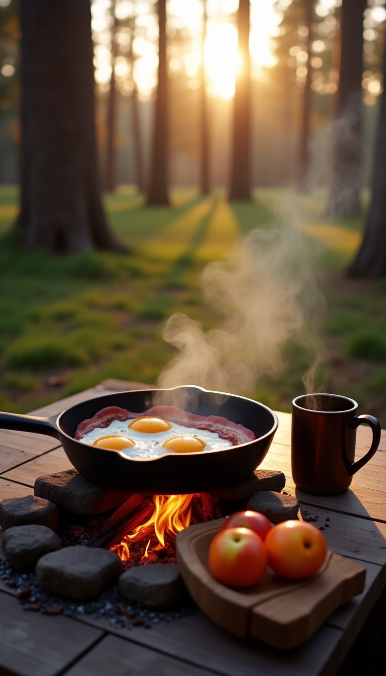 simple outdoor morning meals