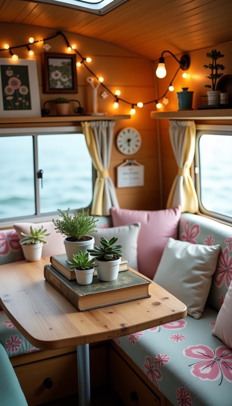 vintage glam camper decor