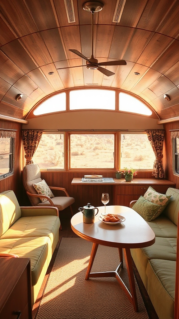 vintage modern sleek interiors