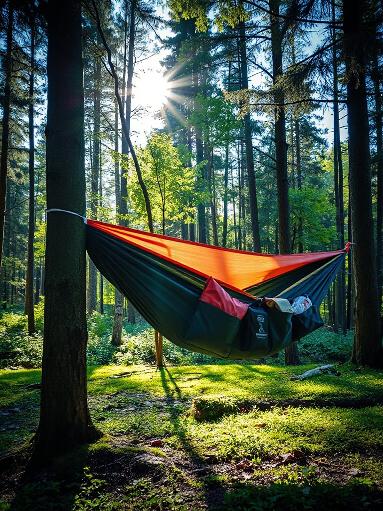 Multi-Purpose Camping Hammock With Storage Pockets