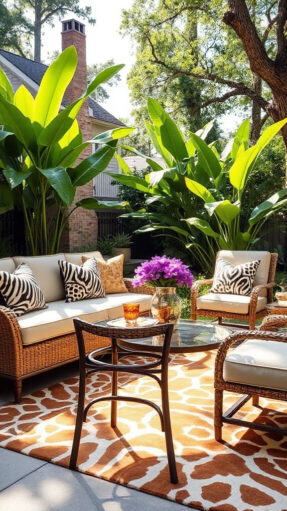 animal print outdoor decor