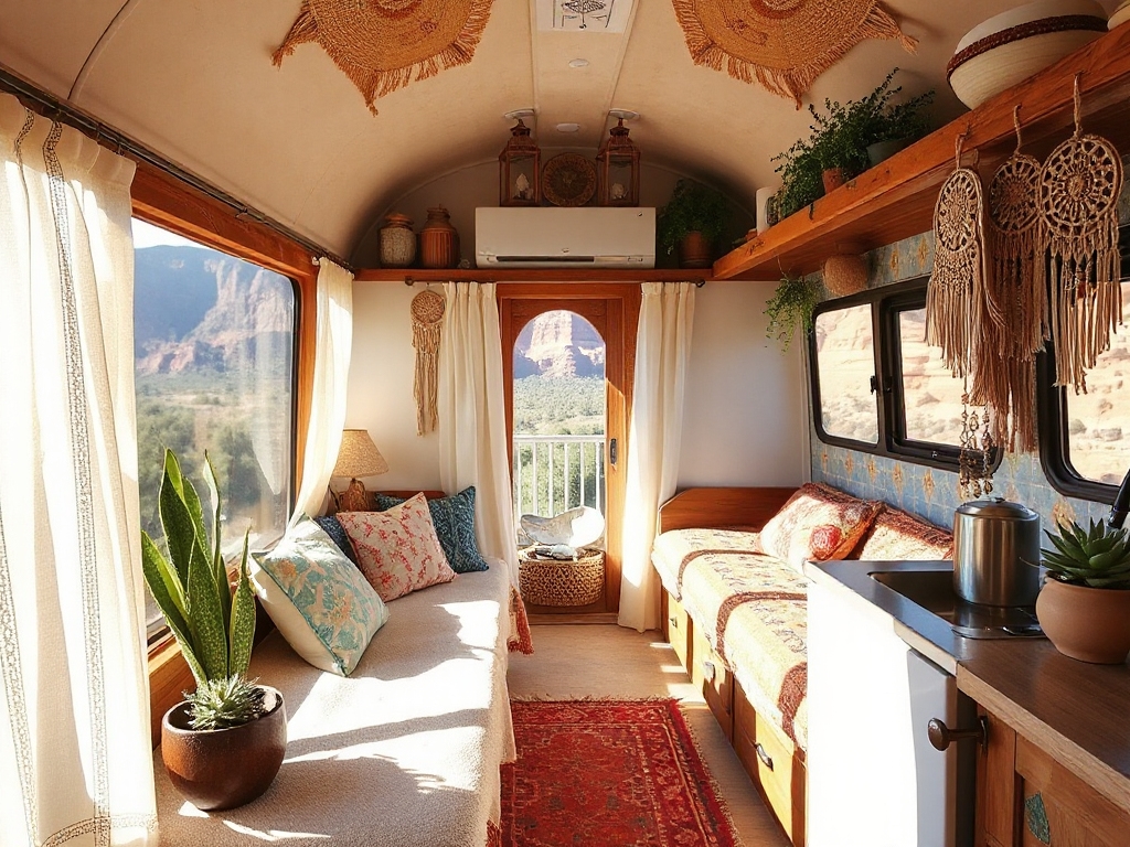 bohemian camper interior designs