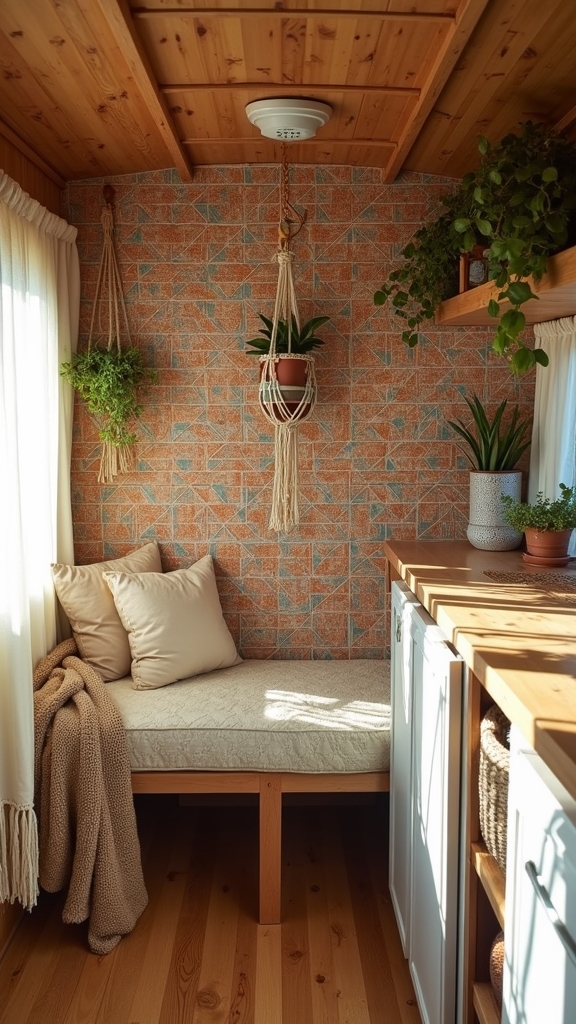 bohemian custom tile backsplash