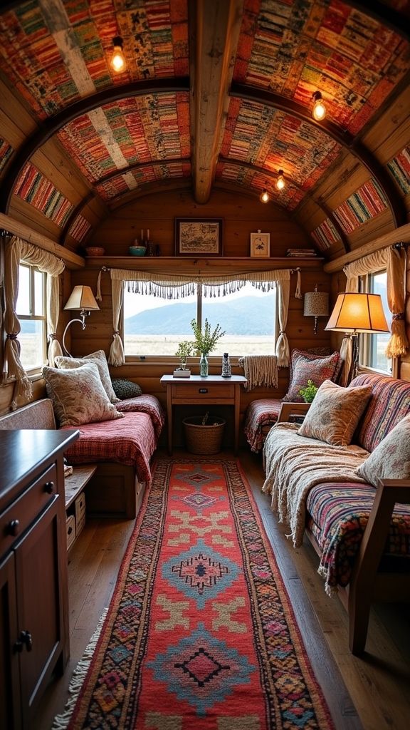 boho camper lighting ambiance