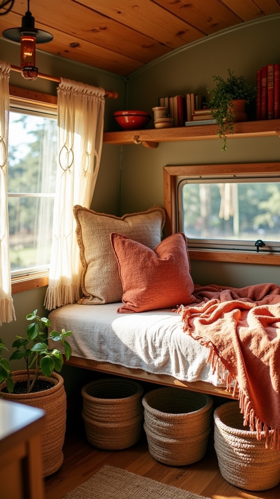 boho camper storage solutions