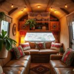 19 Pop up Camper Interior Ideas From Boho-Chic Santa Fe, New Mexico