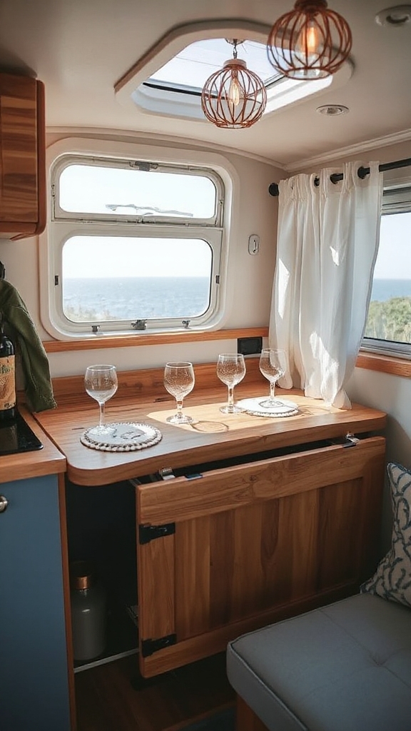 coastal flip down serving station