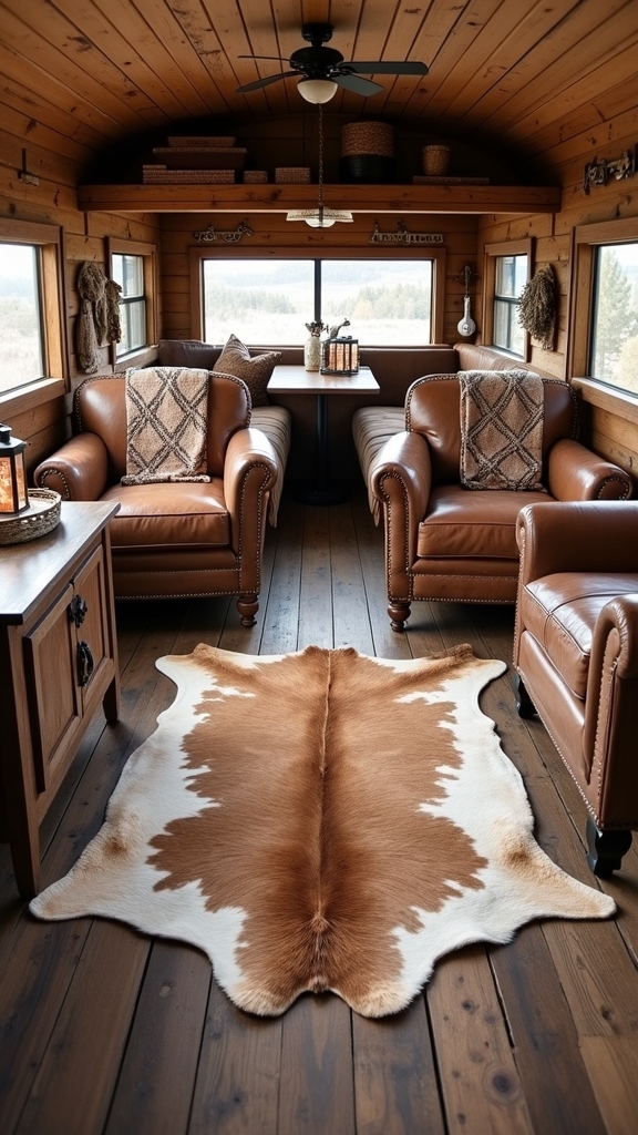 cowhide rugs for campers