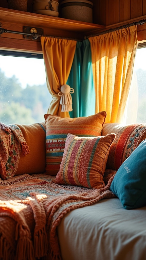 cozy bohemian camper decor