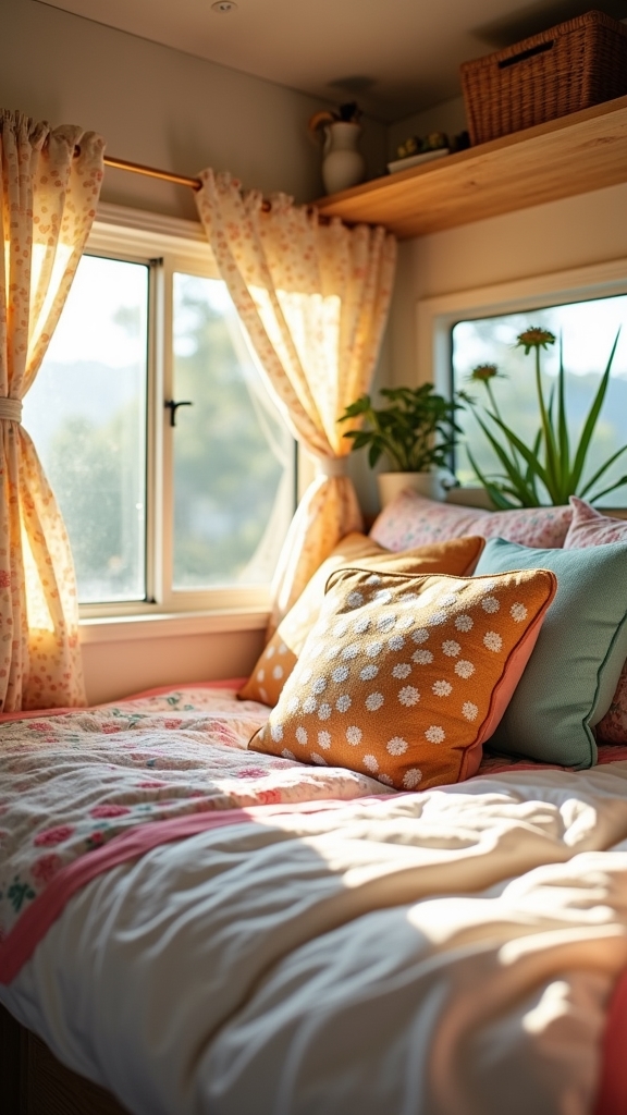 cozy camper curtains bedding
