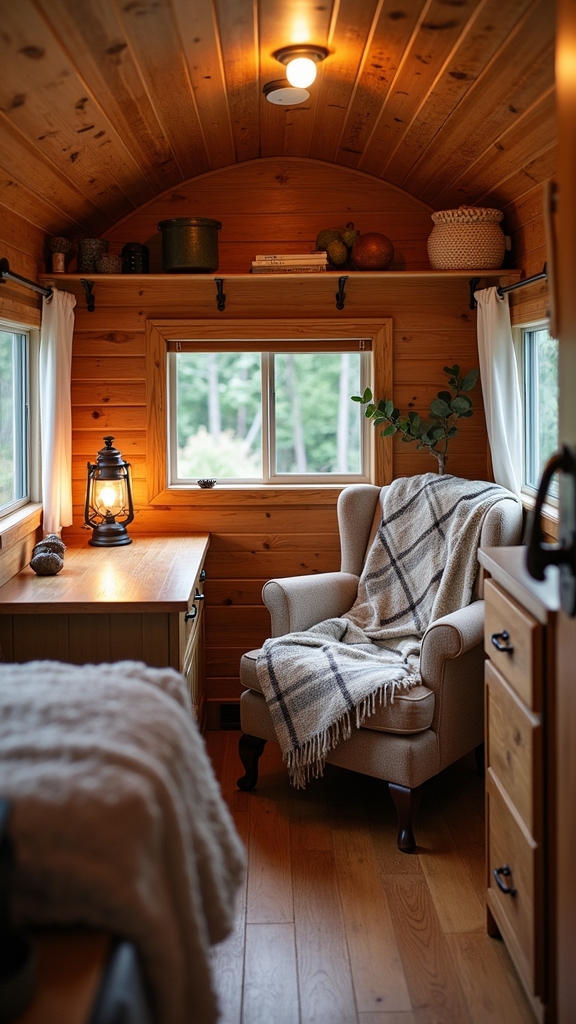 cozy cedar plank interiors