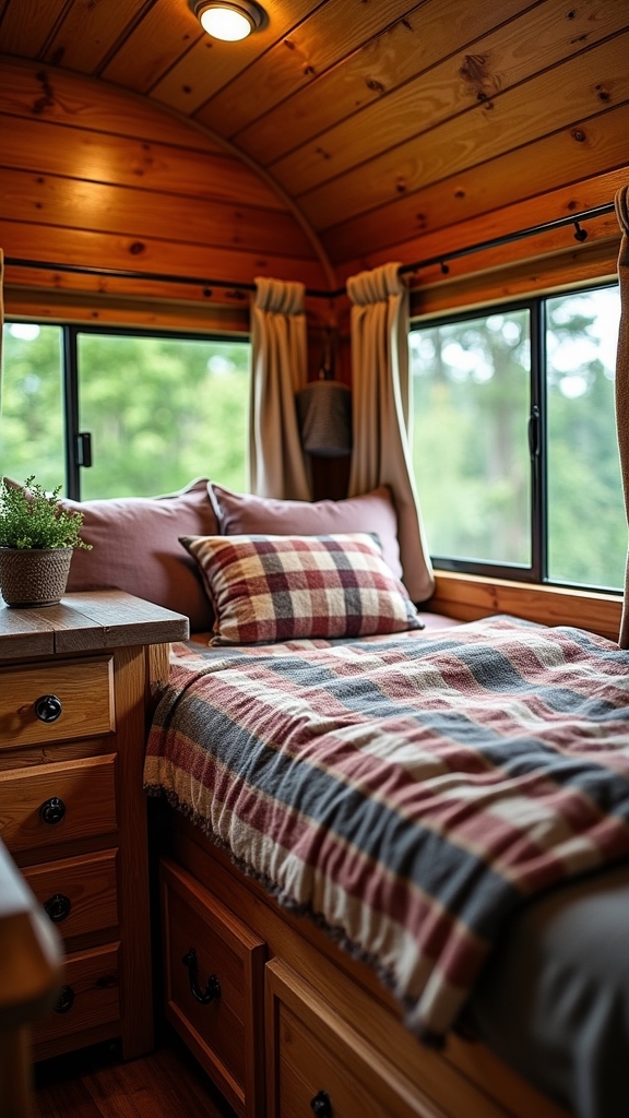 cozy storage solutions camper